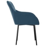 vidaXL Chaises à manger lot de 2 Bleu Velours