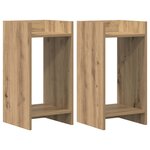 vidaXL Support de Plante 2 pièces Chêne artisanal 30 x 30 x 60 cm