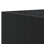vidaXL Salon de jardin 6 Pièces avec coussins Noir Résine tressée