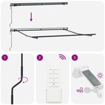 vidaXL Auvent Rétractable Noir 300 x 250 cm tissu