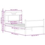 vidaXL Cadre de lit sans matelas chêne sonoma 80x200 cm