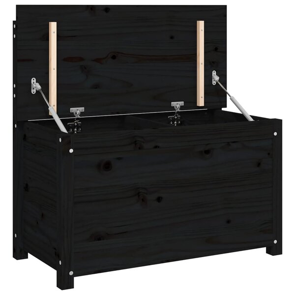 vidaXL Banc Noir 80x41x77 cm Bois de pin massif