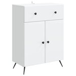 vidaXL Buffet Blanc 66 x 34 5 x 90 cm Bois d'ingénierie