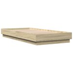 vidaXL Cadre de lit sans matelas avec lumières LED 100x200 cm