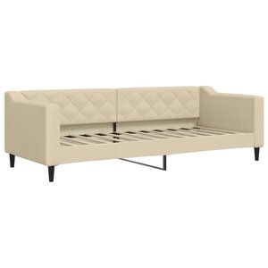 vidaXL Lit de repos sans matelas crème 80x200 cm tissu