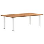 vidaXL Table à manger marron clair bois de chêne massif rectangulaire