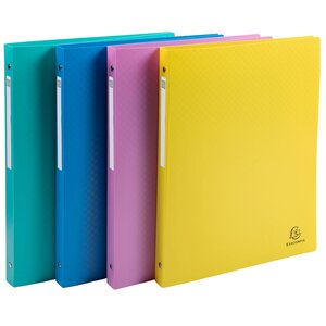 Classeur 4 Anneaux 15mm Polypropylène Forever Young - A4 - Couleurs Assorties - X 20 - Exacompta