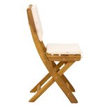vidaXL Chaises de bistrot d'extérieur 4 pc Crème blanc