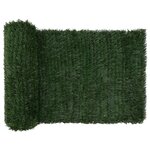 vidaXL Clôture Artificielle Vert foncé 1 x 4 m PVC et Acier