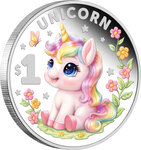 Monnaie BABY UNICORN Baby Mythical Creature 1/2 Oz Argent 1$ Niue 2026 (PRÉCOMMANDE)