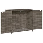 vidaXL Armoire de rangement de jardin gris 83x45x76 cm résine tressée