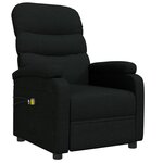 vidaXL Fauteuil électrique de massage Noir Tissu