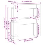 vidaXL Cabinet de Tête de Lit Sonoma gris Bois d’ingénierie