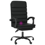 Fauteuil de massage inclinable de bureau informatique étude similicuir noir 02_0025418