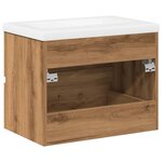 vidaXL Armoire lavabo avec bassin intégré chêne artisanal