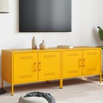 vidaXL Meubles TV 2 Pièces jaune moutarde 68x39x50 5 cm acier