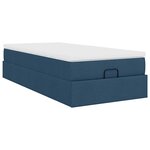 VidaXL Cadre de lit ottoman avec matelas bleu 80x200 cm tissu