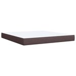 vidaXL Sommier à lattes de lit avec matelas Marron foncé 180x200 cm