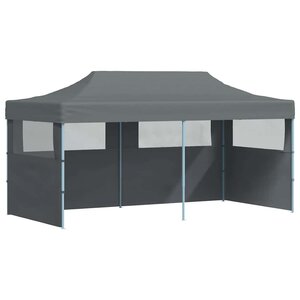 vidaXL Tente de réception pliable avec parois 3x6 m anthracite