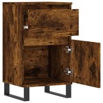 vidaXL Buffets 2 Pièces chêne fumé 40x35x70 cm bois d'ingénierie