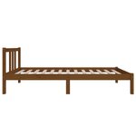 vidaXL Cadre de lit sans matelas marron miel bois massif 75x190 cm