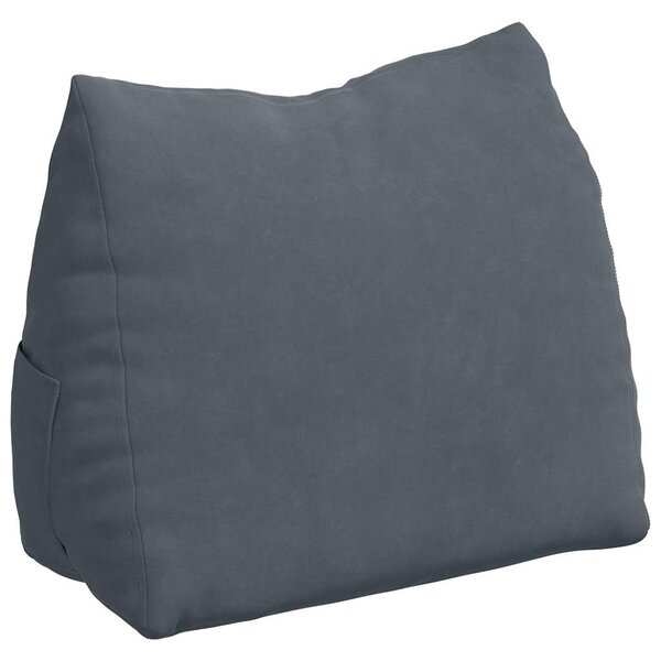 vidaXL Coussin de Dos Gris foncé 45 x 20 x 35 cm
