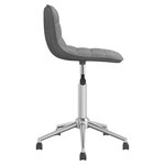 vidaXL Chaise pivotante de salle à manger Gris clair Tissu