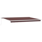 vidaXL Auvent manuel rétractable marron 500x300 cm