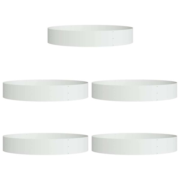 vidaXL Anneau de jardinière 5 Pièces Blanc 120 x 120 x 20 cm