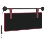 vidaXL Tête de lit suspendue Avec lumière LED Bordeaux Tissu