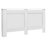 vidaXL Cache-radiateur Blanc 152x19x81 5 cm MDF