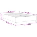 vidaXL Cadre de lit Crème 140x190 cm en tissu corduroy