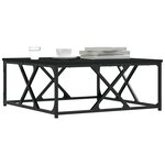 vidaXL Table basse noir 70x70x30 cm bois d'ingénierie