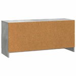 vidaXL Meuble TV Gris béton 102 x 34 5 x 47 cm Bois d'ingénierie