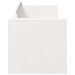 vidaXL Canapé de jardin Blanc 134 x 60 x 62 cm Bois massif en pin