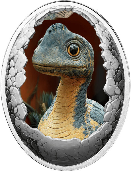 Monnaie BRACHIOSAURUS Dinosauria Argent 500 Francs Cameroon 2025 (PRÉCOMMANDE)