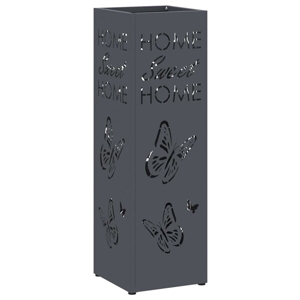 vidaXL Porte-parapluie Anthracite 15 5 x 15 5 x 49 cm Acier