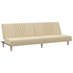 vidaXL Canapé-lit crème tissu