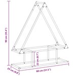 vidaXL Portant de bois chauffage vert olive 80x25x90 cm