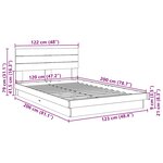 vidaXL Cadre de lit avec tête de lit sans matelas 120x200 cm