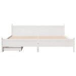 vidaXL Cadre de lit sans matelas blanc 180x200 cm bois massif de pin