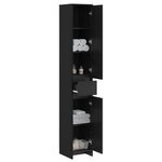 vidaXL Armoire de salle de bain Chêne noir 30 x 33 x 190 cm
