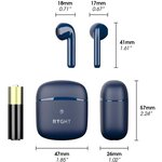 RYGHT R480729 Ecouteurs WAYS True Wireless - Autonomie 3,5h - Boitier rechargeable - Bleu