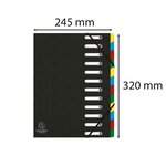 Trieur Harmonika® À Fenêtres Avec Élastiques Véritable Carte Lustrée 12 Compartiments - Noir - X 6 - Exacompta