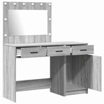 vidaXL Table de Toilette 2 Pièces Gris 40 x 41 x 75 cm Bois d'ingénierie
