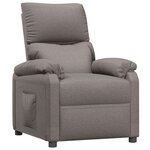 vidaXL Fauteuil inclinable Taupe Tissu