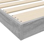 vidaXL Cadre de lit surélevé Gris Sonoma 96 5 x 200 cm