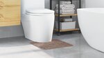 Tapis de bain U en forme de U Marron 50x50 cm en Polypropylène Antidérapant