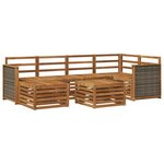 vidaXL Ensemble de canapés d'extérieur 6 pc Naturel