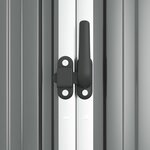 Vidaxl abri à outils de jardin gris 225x89x161 cm acier galvanisé